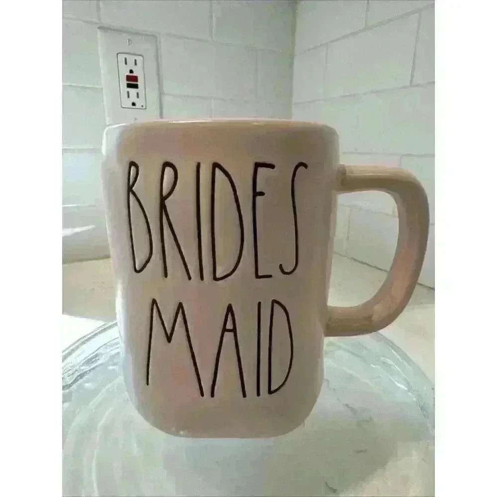 Bridesmaid Rae Dunn Pink Artisan Collection Mug Bachelorette Wedding Gift